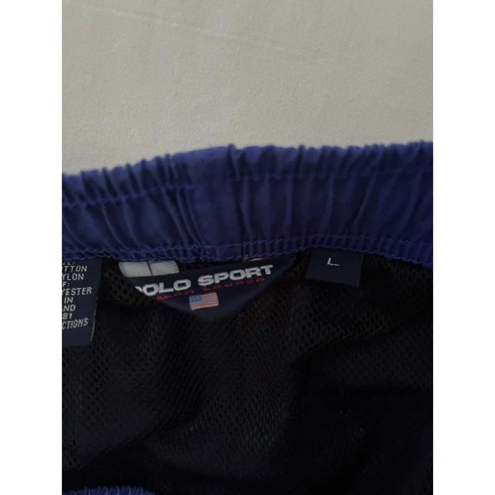 Polo Ralph Lauren Shorts Men's Large Blue Swim Trunks Mesh Drawstring Pony